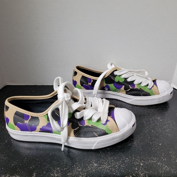Converse Jack Purcell Camo Leather Sneakers - Picture 3 of 7